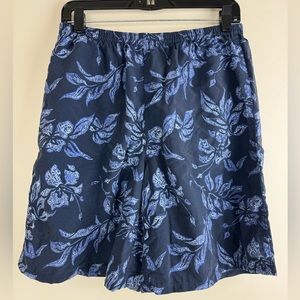 Patagonia Vintage Baggies Size Medium Blue Floral
